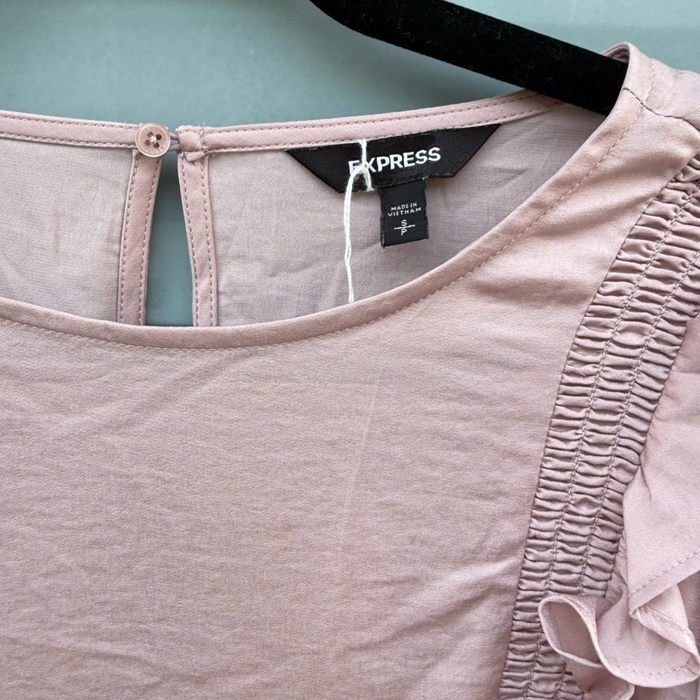Express Light Pink Dress with Ruffles - Picture 2 of 5